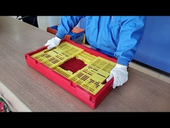 48 liter Storage Crate Tote Plastik Kothak Pengangkutan yang dapat ditumpuk Kothak Sayuran yang dapat dilipat