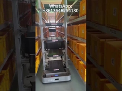 Keranjang plastik penyimpanan otomatis yang dapat ditumpuk, tugas berat, keranjang bergerak