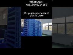 Kastil penyimpanan kotak plastik lipat PP industri yang dapat ditumpuk