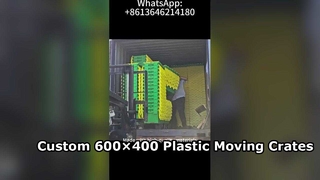 Kontainer Tutup Terlampir 600×400×315mm – Peti Plastik Tugas Berat dengan Tutup untuk Logistik