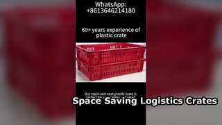 Peti Plastik Tumpuk dan Sarang untuk Pajangan Sayuran | Solusi Penyimpanan Supermarket Berventilasi