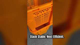 Peti Plastik Stackable & Nestable | Penyimpanan Stabil untuk Logistik & Industri