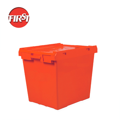 Beli Solid Box 171L PP Nesting Storage Ditempel Tutup Plastik Turnover Crates untuk Organisasi pembuatan online