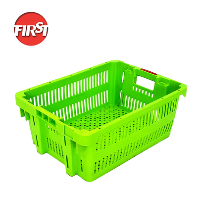 Beli Warna-warni Pertanian Plastik Berlubang Pindah Turnover Nestable Crates Stackable Plastic Basket pembuatan online