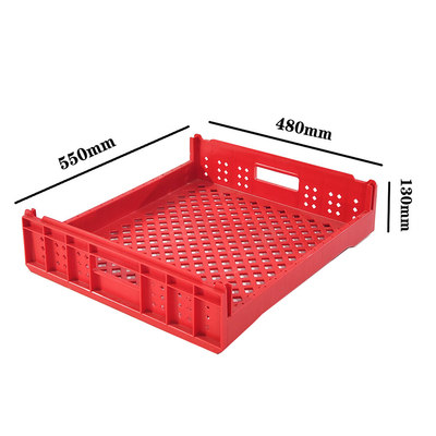 Beli Food Safe Nestable Washable Professional Bread Crate Untuk Bakery Supermarket Kotak Plastik Merah Ukuran Dalam 510*450*105mm pembuatan online