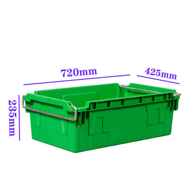 Beli Industri Tumpukan Dan Sarang Plastik Kandang Dengan Metal Swing Arms 45L PP Storage Kandang 720×425×235mm OEM Produsen pembuatan online