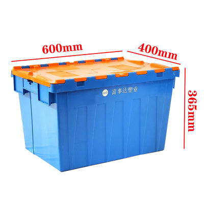 membeli Produsen Peti Plastik Dapat Digunakan Kembali yang Dapat Ditumpuk dengan Tutup Terpasang 600x400 pembuatan online