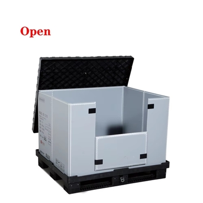 Beli Collapsible Plastic Pallet Heavy Duty Stackable Storage Fold Pallet Box pembuatan online