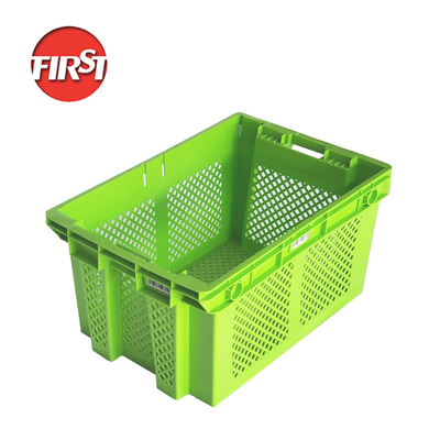 Kontainer plastik berventilasi yang dapat ditumpuk untuk solusi penyimpanan buah-buahan dan sayuran