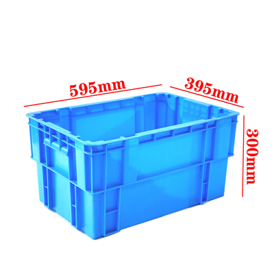 Cocok Serbaguna Nestable Turnover Crate Stackable Plastic Crate Injection Turnover Box Ukuran internal 551*348*291mm